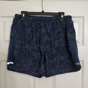 Brooks Running Gym Shorts Tiger Camo Navy Blue Men’s Size Large 5in inseam